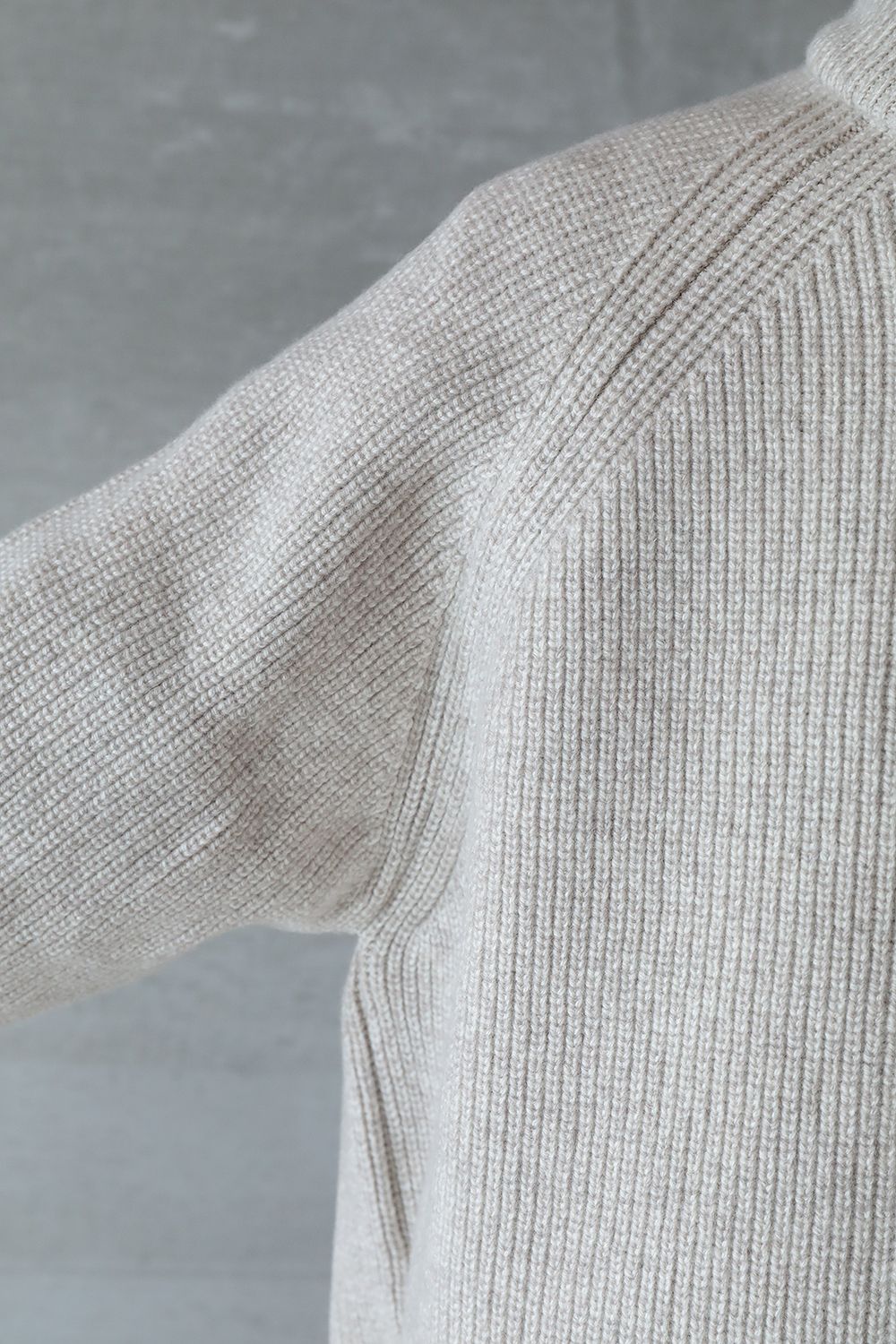 THE RERACS - 【23AW】RERACS DRIVERS KNIT(ECRU/BULKY CASHMERE-SILK