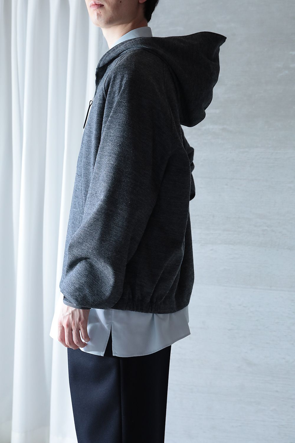 THE RERACS - 【23AW/ラスト1点】RERACS HALF ZIP HOODED PULLOVER(TOP