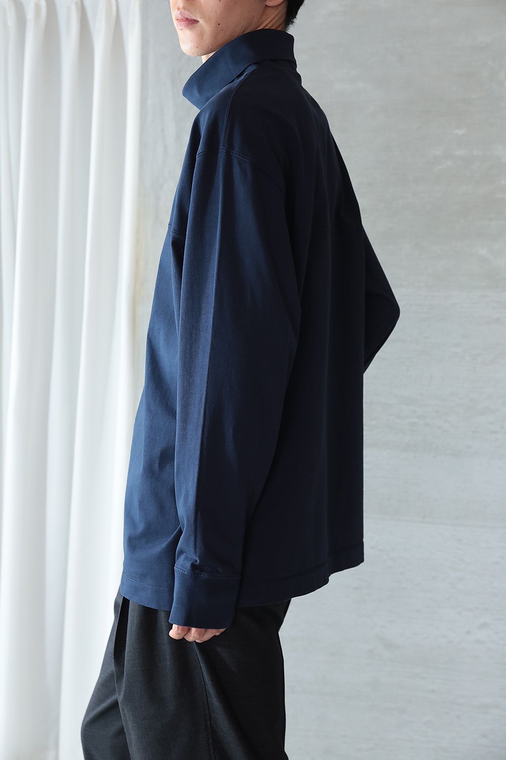 LEMAIRE - HIGH COLLAR SWEATSHIRT(MIDNIGHT NAVY) | Acacia ONLINESTORE