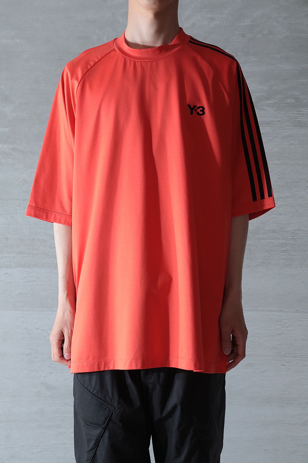 Y-3 - 【ラスト1点】3-STRIPES SHORT SLEEVE TEE(SEMSOLRED+BLACK