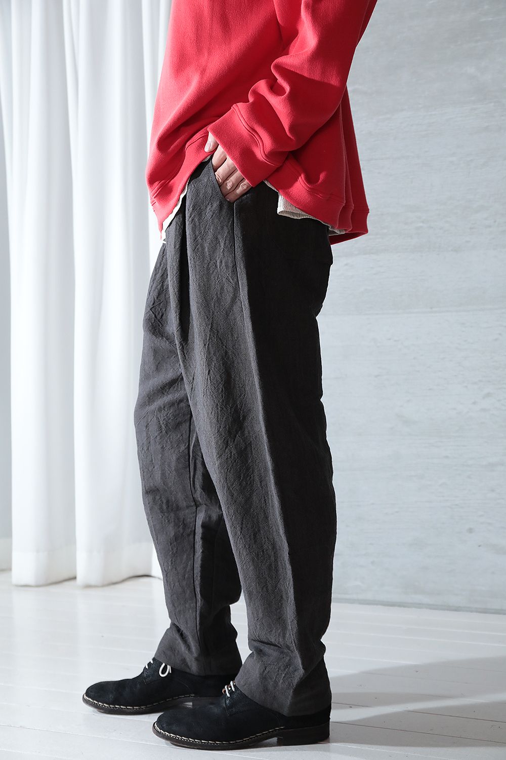 JAN-JAN VAN ESSCHE - 【ラスト1点】TROUSERS#68(LEAD LINEN) | Acacia