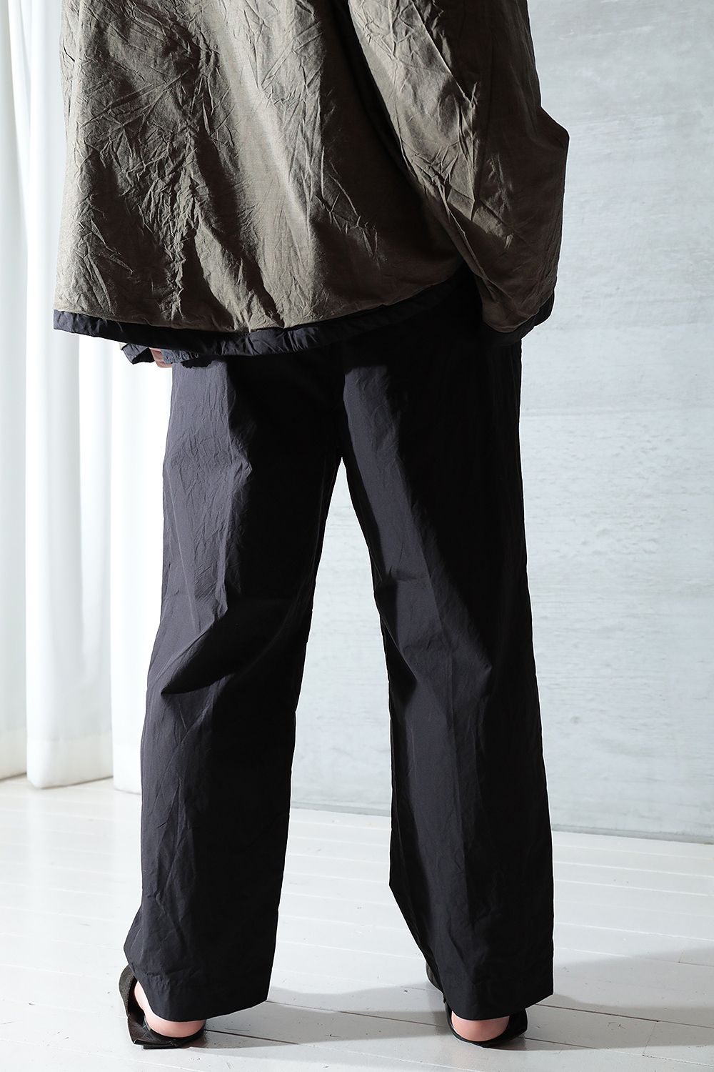 YOKO SAKAMOTO - SUIT WIDE TROUSERS(BLACK) | Acacia 