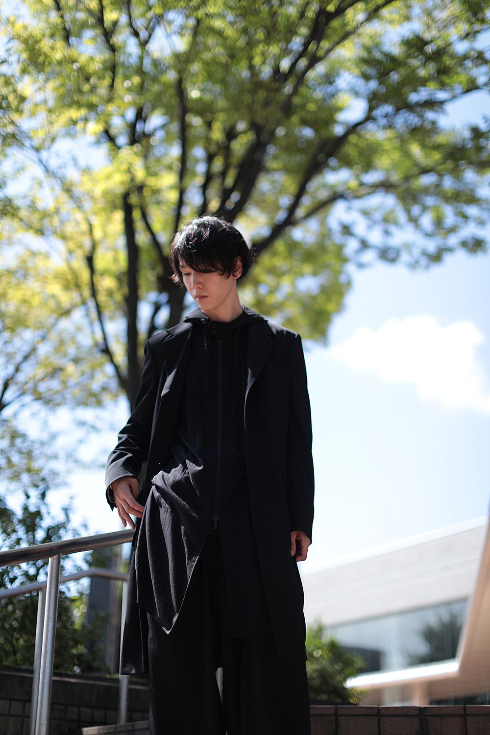 【yohji yamamoto】S-Dr.JKT Reギャバ(BLACK) - 2