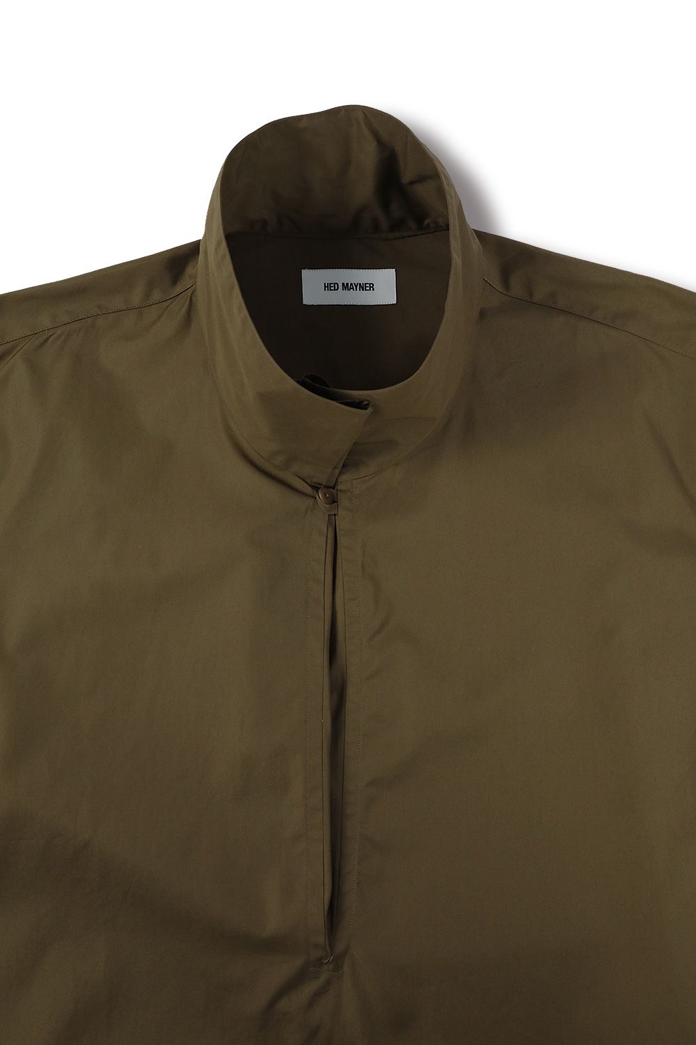 HED MAYNER   ラスト1点EXTENDED COLLAR SHIRTBROWN   Acacia