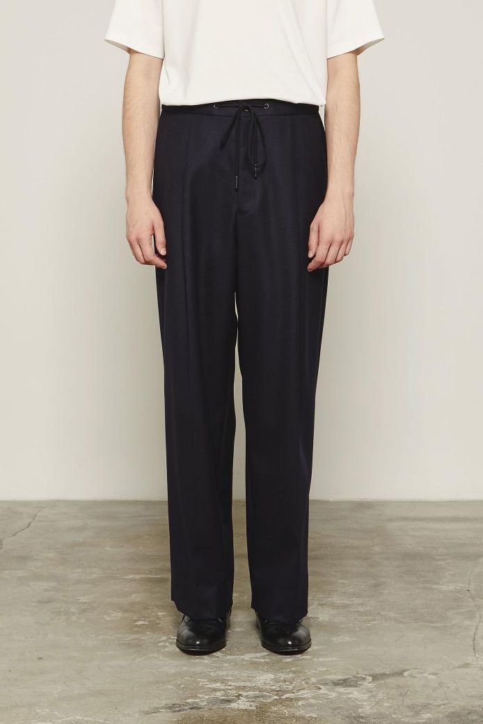 THE RERACS - 【23AW/ラスト1点】THE EASY SLACKS WIDE(DARK NAVY ...