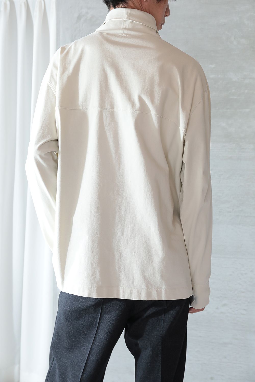 HIGH COLLAR SWEATSHIRT(MISTY IVORY) - S