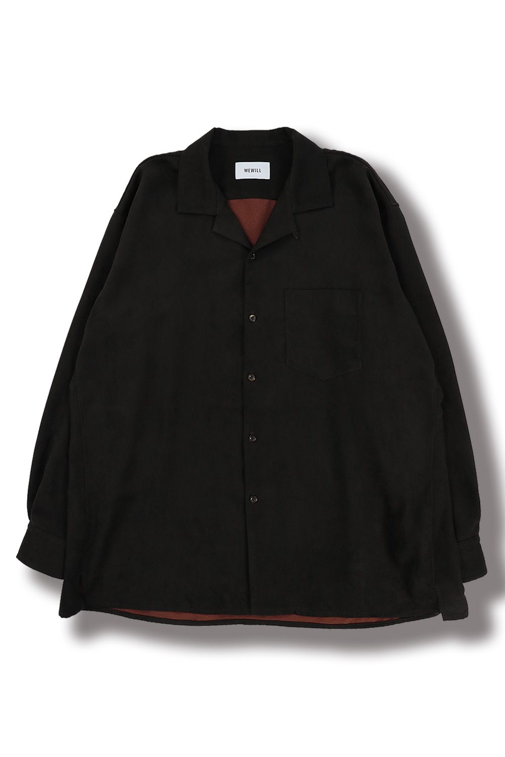 【23AW/ラスト1点】LS OPEN COLLAR DT SHIRT(BROWN) - 3