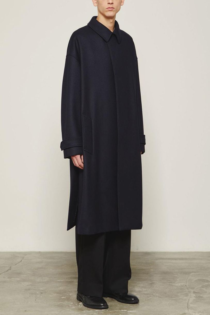 THE RERACS - 【23AW】THE BAL COLLAR COAT(DARK NAVY / SUPER140