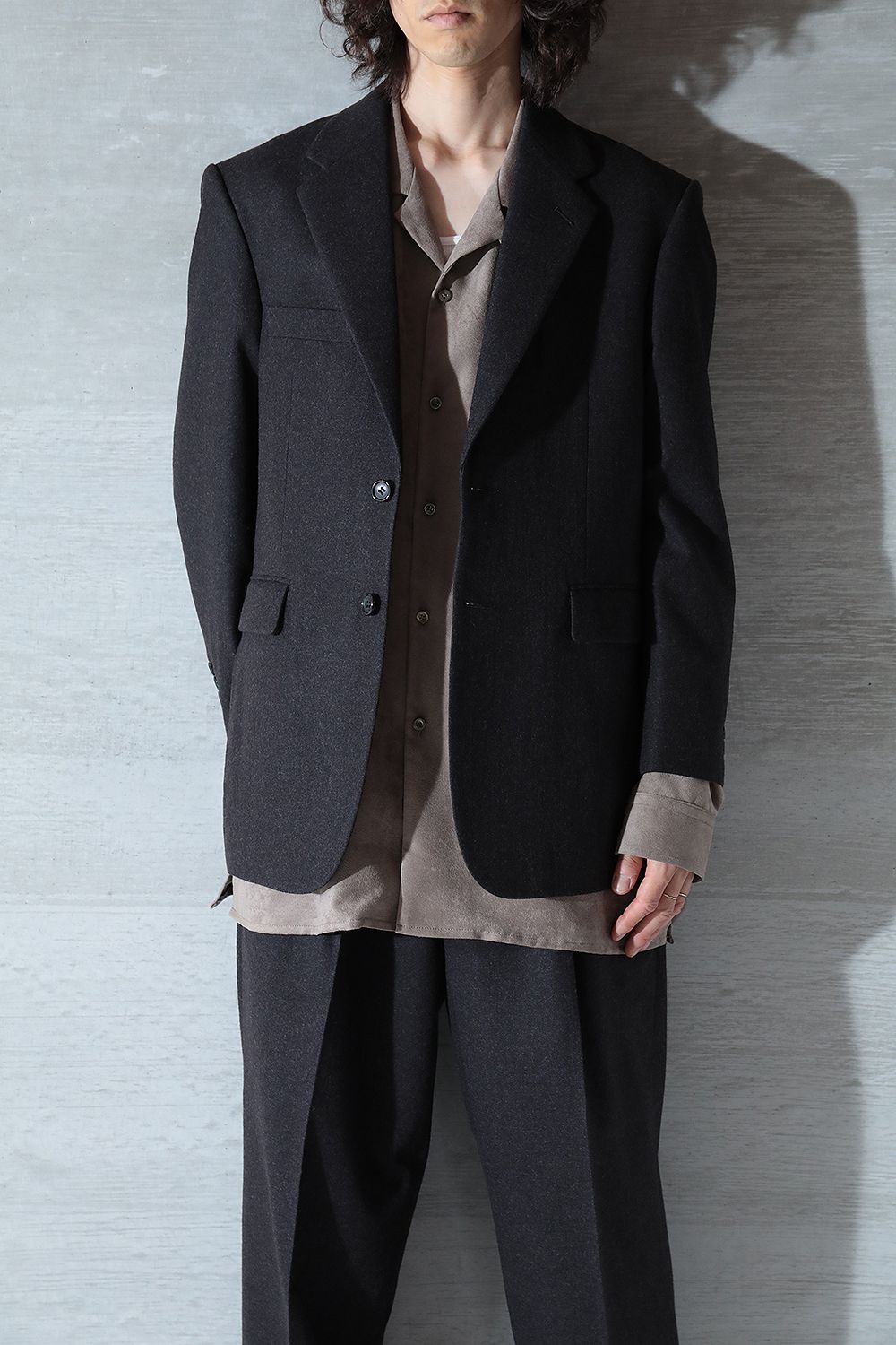 WEWILL - 【23AW/ラスト1点】TAILORED SQUARE JACKET(D.BROWN