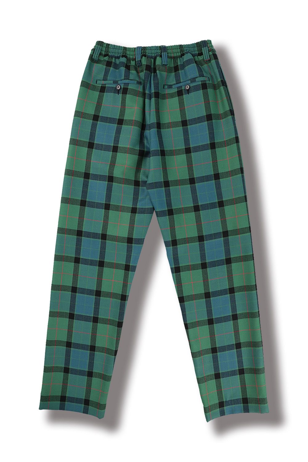 MARNI - MULTICOLOR TARTAN WOOL STRAIGHT PANTS(PEACOCK) | Acacia