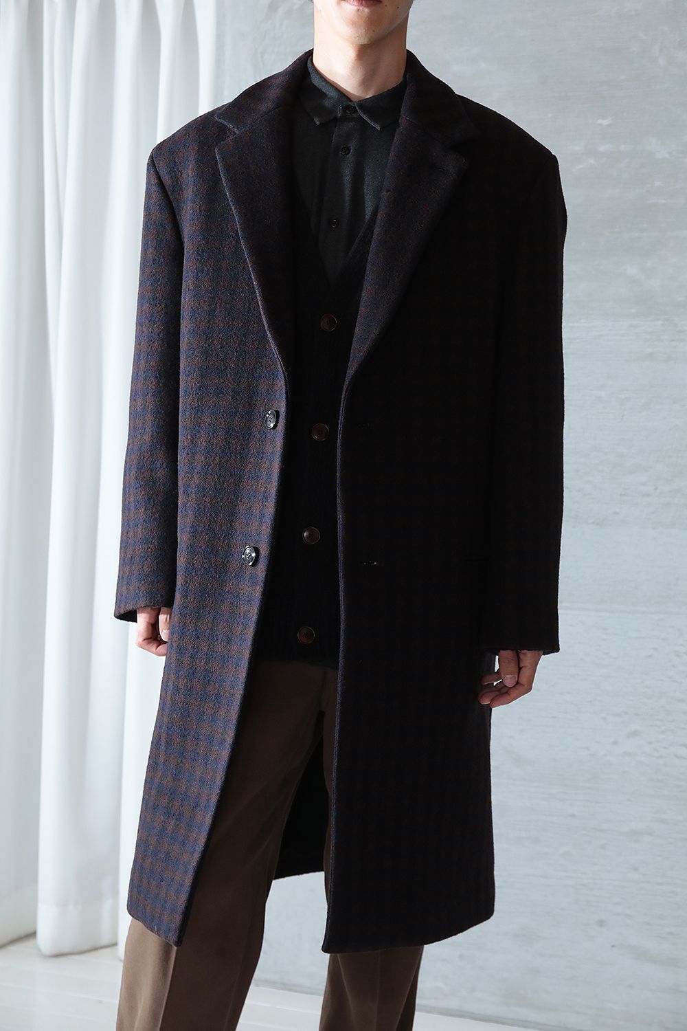 LEMAIRE - 【ラスト1点】CHESTER FIELD COAT(DARK BROWN MARINE