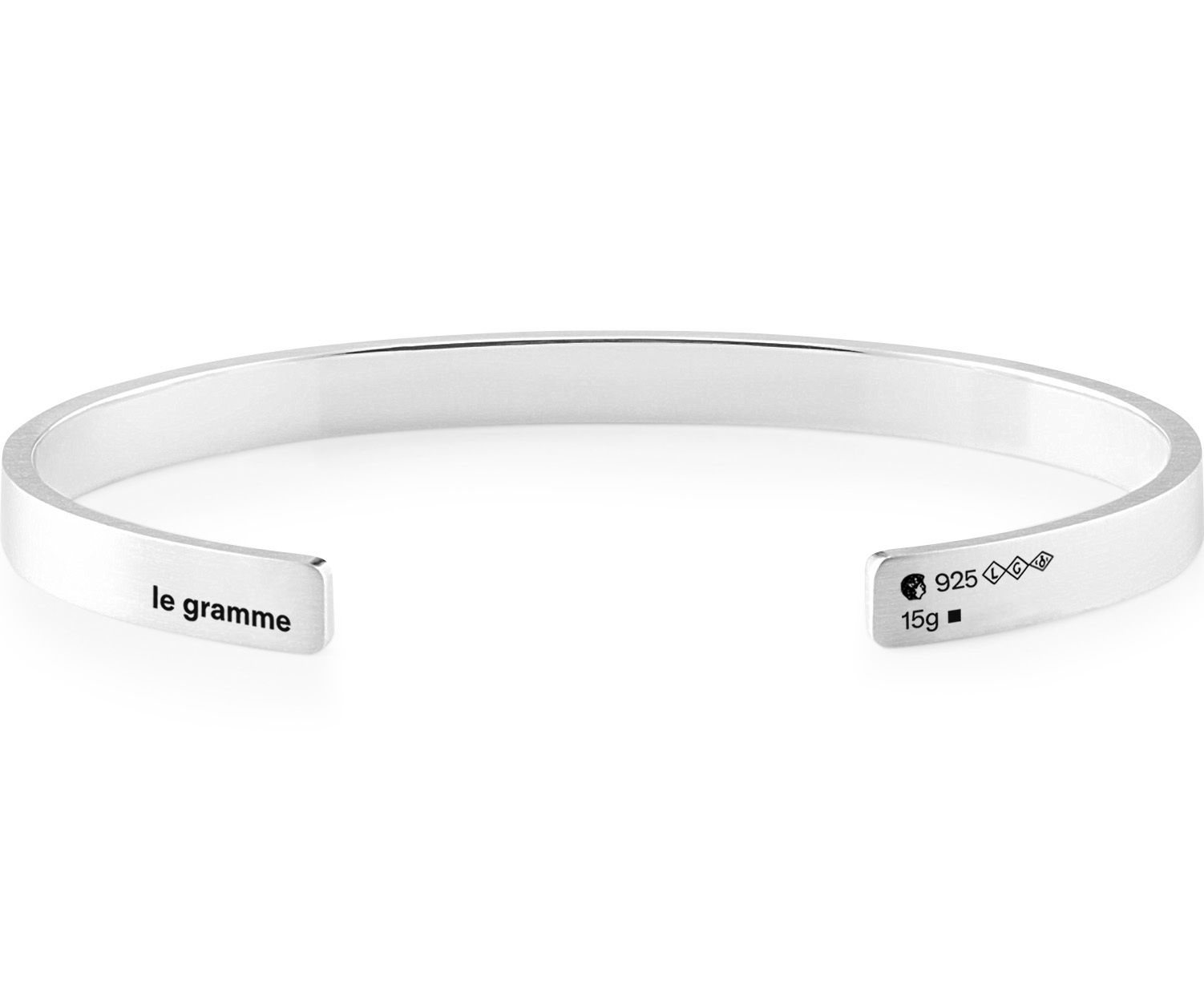 Le gramme - ribbon bracelet le 15g(SLICK BRUSHED SILVER) | Acacia