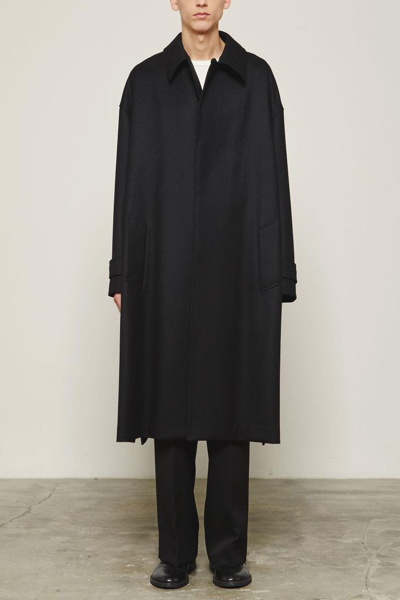 THE RERACS - 【23AW】THE BAL COLLAR COAT(DARK NAVY / SUPER140