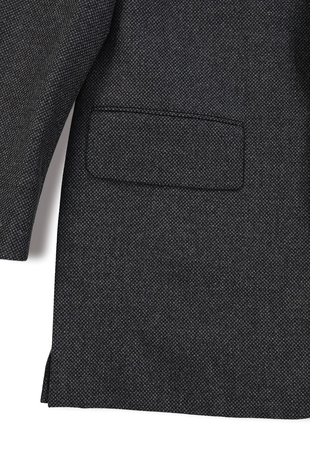 THE RERACS - 【23AW】THE SINGLE NOTCHED LAPEL JACOAT(GRAY BROWN
