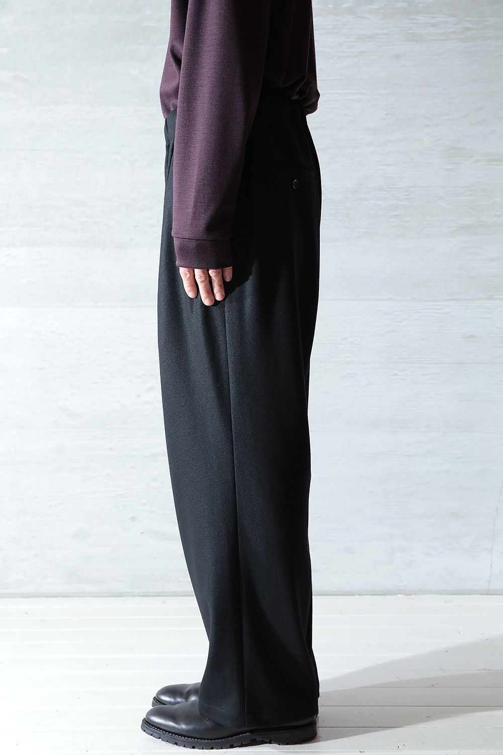 WEWILL - 【23AW/ラスト1点】PAJAMA TROUSERS(BLACK) | Acacia ONLINESTORE