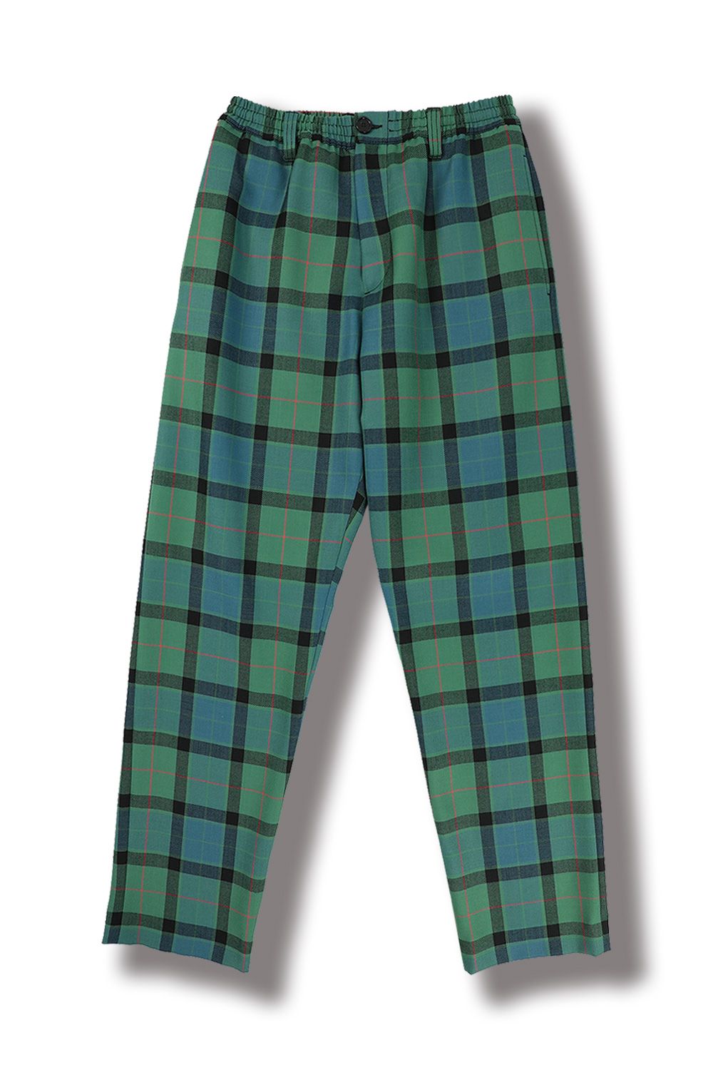 MARNI - MULTICOLOR TARTAN WOOL STRAIGHT PANTS(PEACOCK) | Acacia