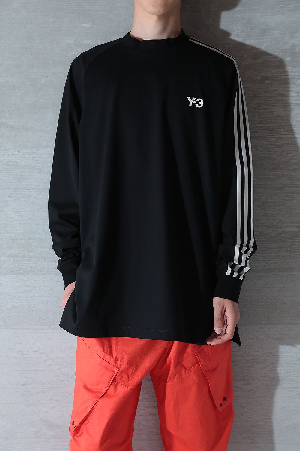 Y-3 - 【ラスト1点】3-STRIPES LONG SLEEVE TEE(BLACK+OFF WHITE