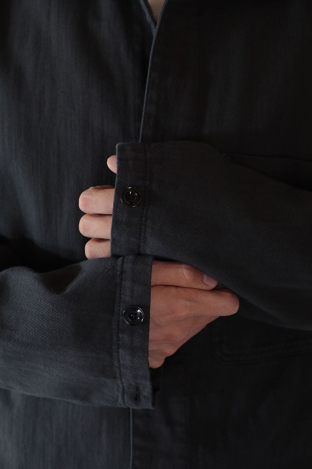 LEMAIRE - STAND COLLAR OVERSHIRT(ZINC) | Acacia ONLINESTORE