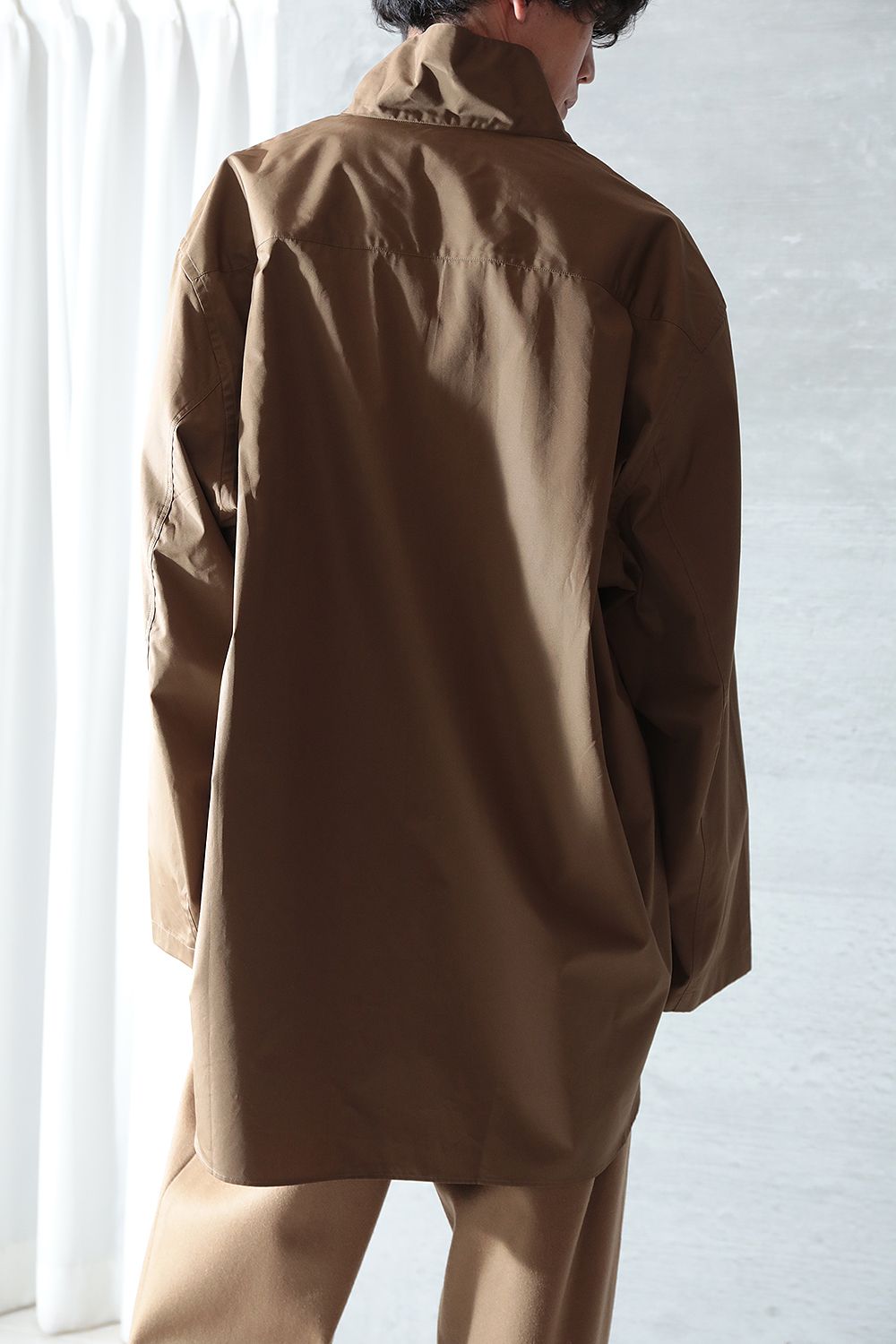 HED MAYNER - 【ラスト1点】EXTENDED-COLLAR SHIRT(BROWN) | Acacia