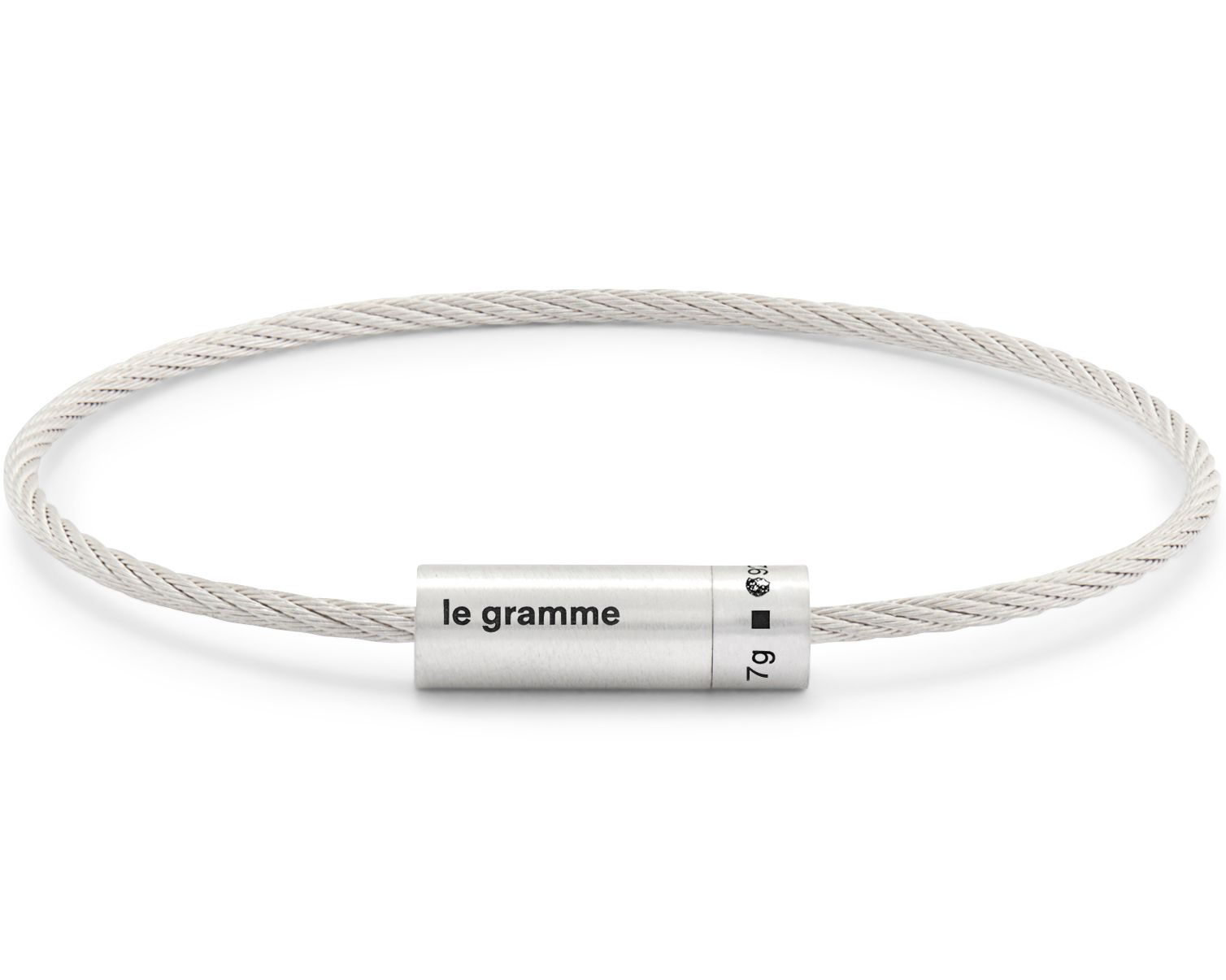Le gramme - 【ラスト1点】cable bracelet le 7g(SLICK BLUSHED SILVER