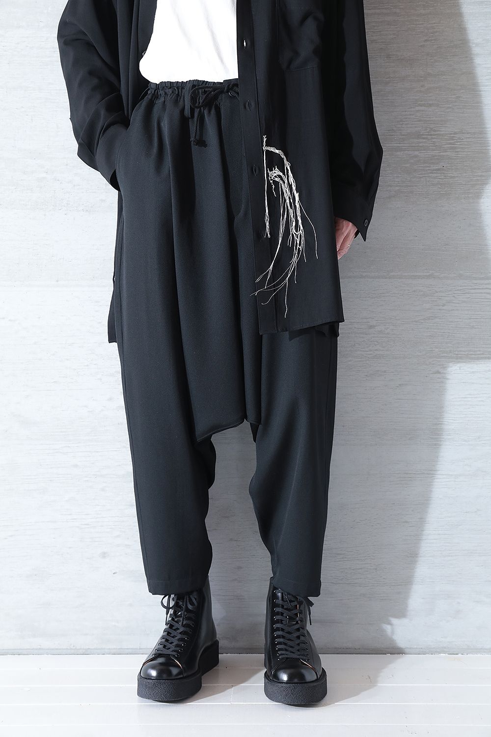 yohji yamamoto - 【yohji yamamoto】O-サルエルパンツ(BLACK