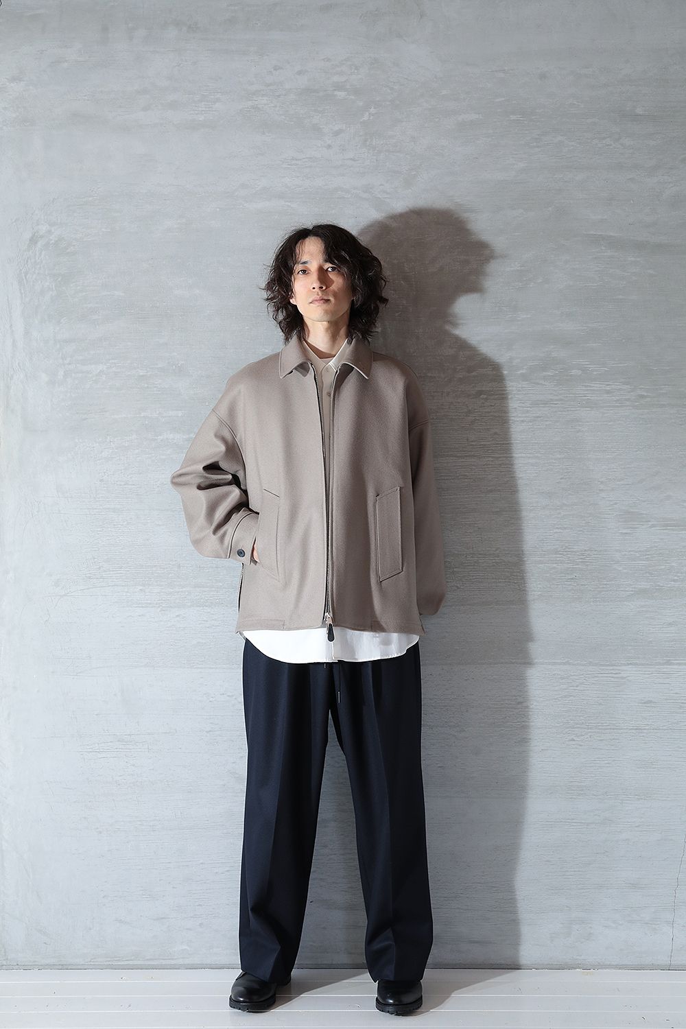 THE RERACS - 【23AW/ラスト1点】THE EASY SLACKS WIDE(DARK NAVY