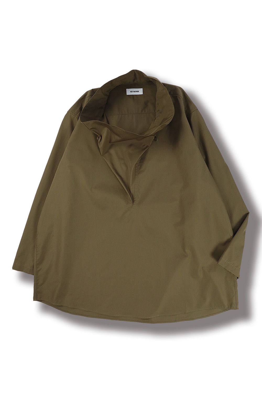 HED MAYNER - 【ラスト1点】EXTENDED-COLLAR SHIRT(BROWN) | Acacia