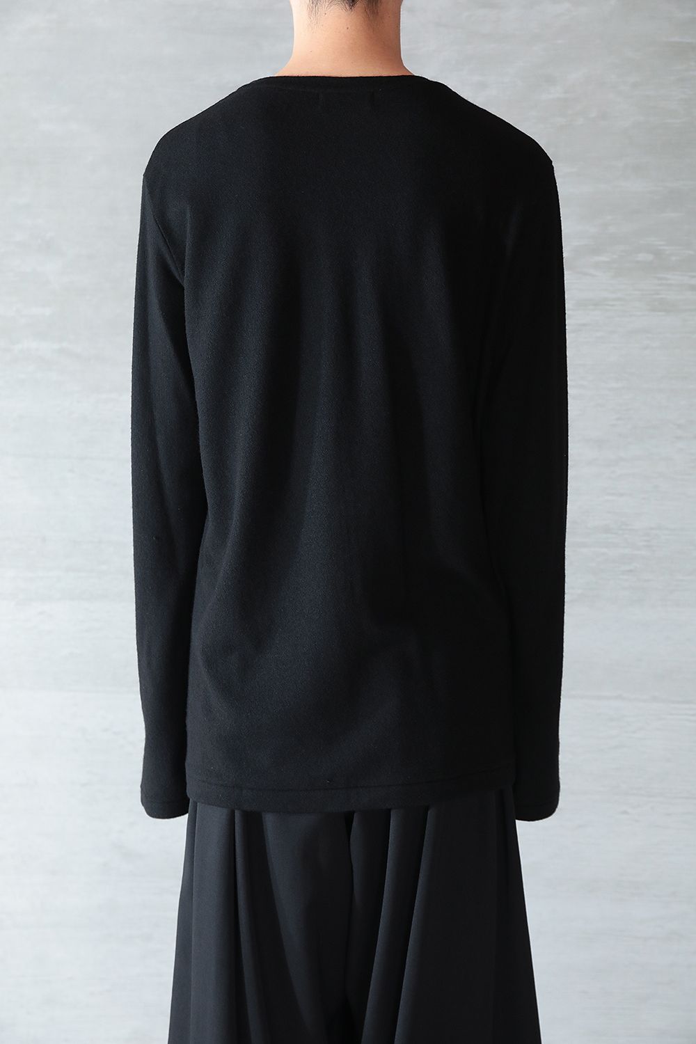 yohji yamamoto - 【ラスト1点/yohji yamamoto】重ね衿丸首長袖(BLACK