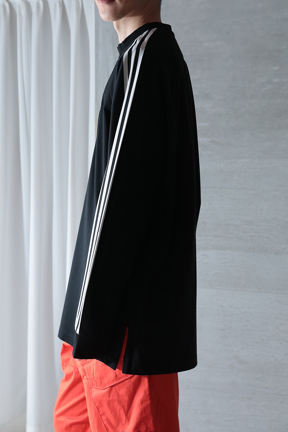 Y-3 - 【ラスト1点】3-STRIPES LONG SLEEVE TEE(BLACK+OFF WHITE