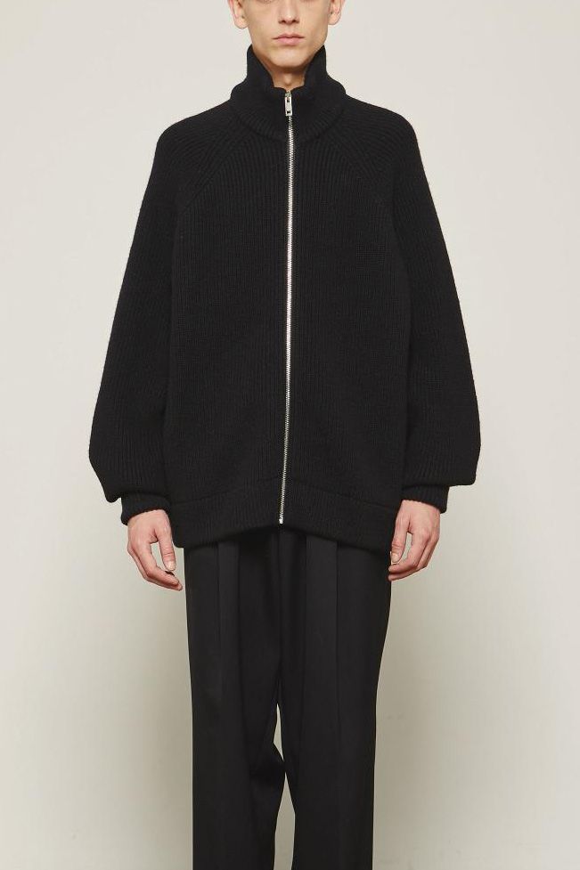 THE RERACS - 【23AW】RERACS DRIVERS KNIT(BLACK/BULKY CASHMERE-SILK