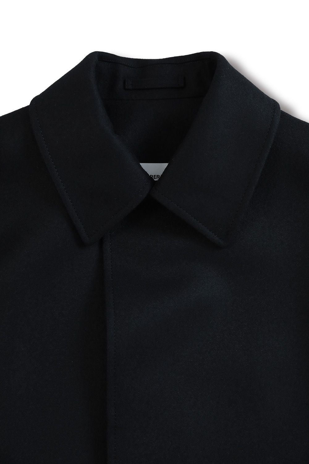 THE RERACS - 【23AW】THE BAL COLLAR COAT(BLACK / SUPER140 LIGHT