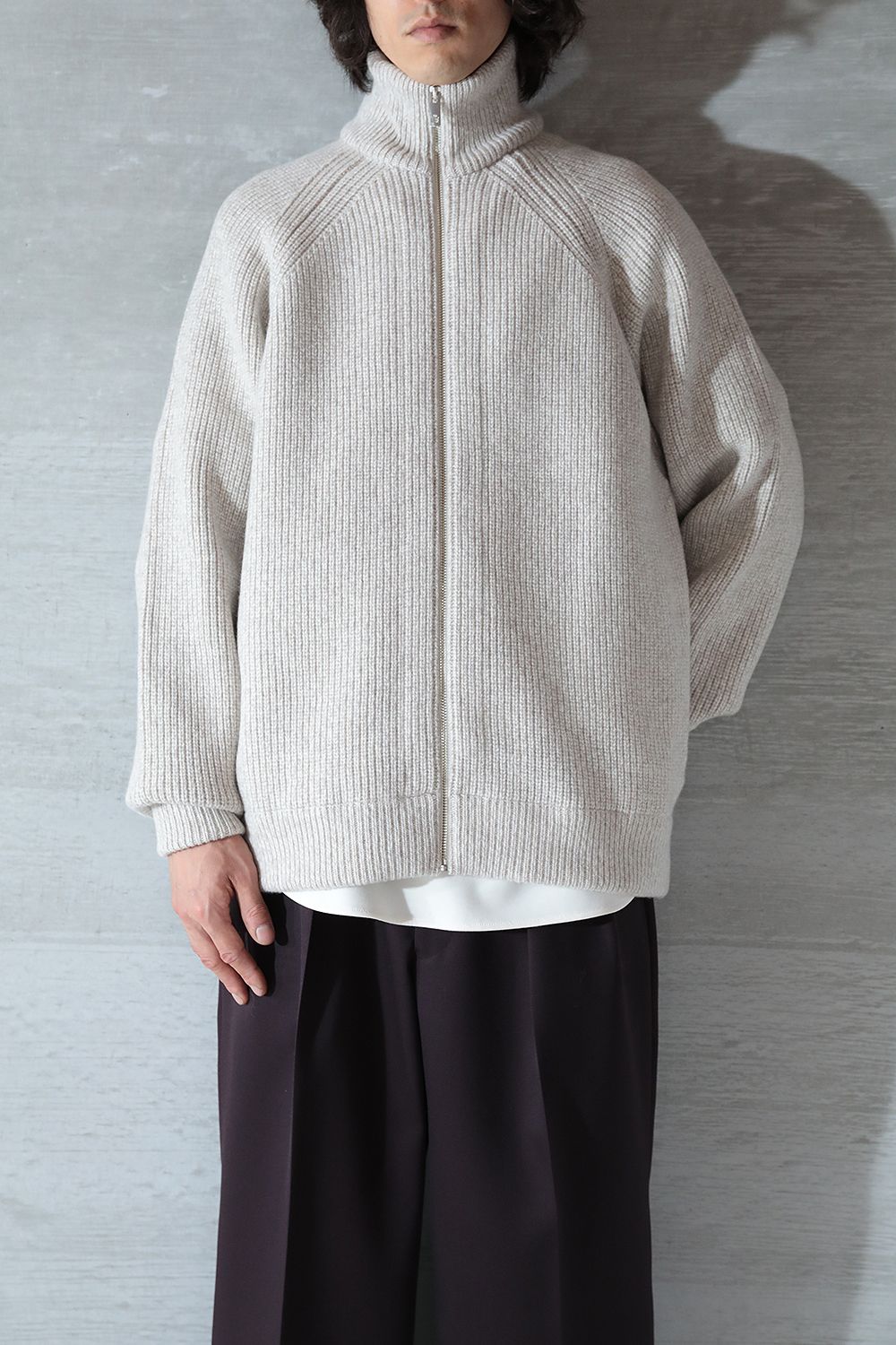 THE RERACS - 【23AW/ラスト1点】RERACS DRIVERS KNIT(ECRU/BULKY