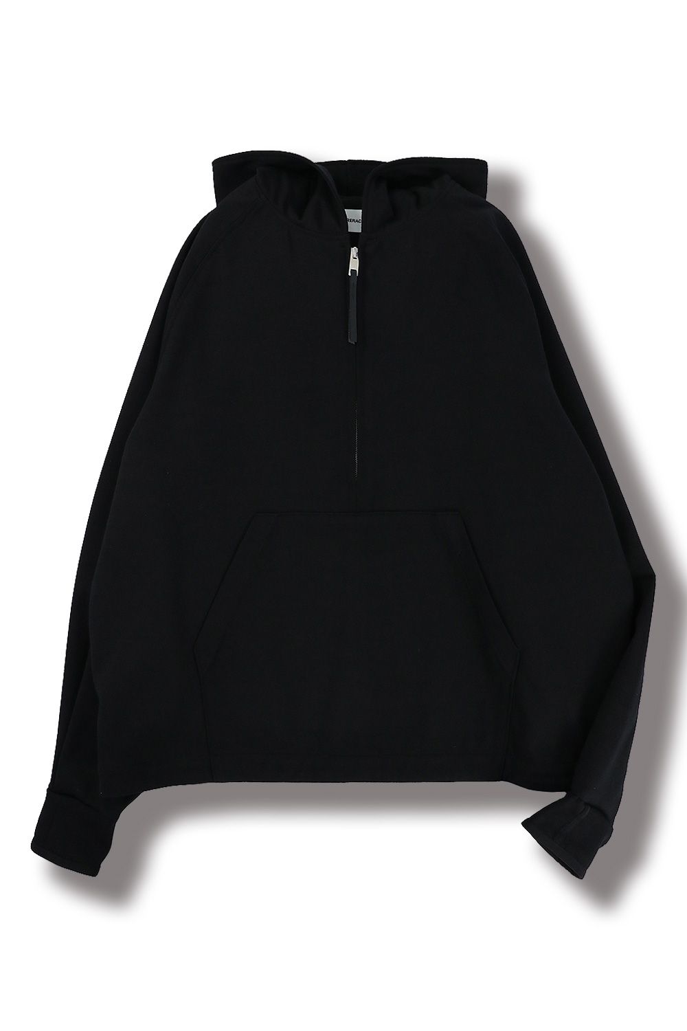 THE RERACS - 【23AW】RERACS HALF ZIP HOODED PULLOVER(BLACK/WOOLY