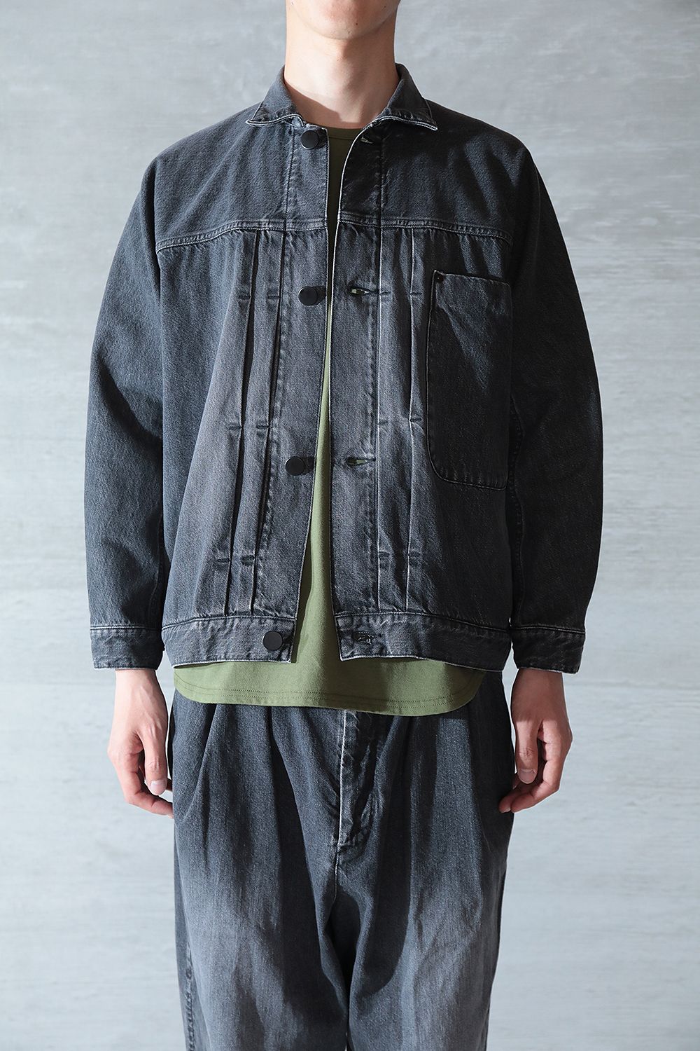 【ラスト1点】BigデニムJK-B(BLACK/USED) - 1