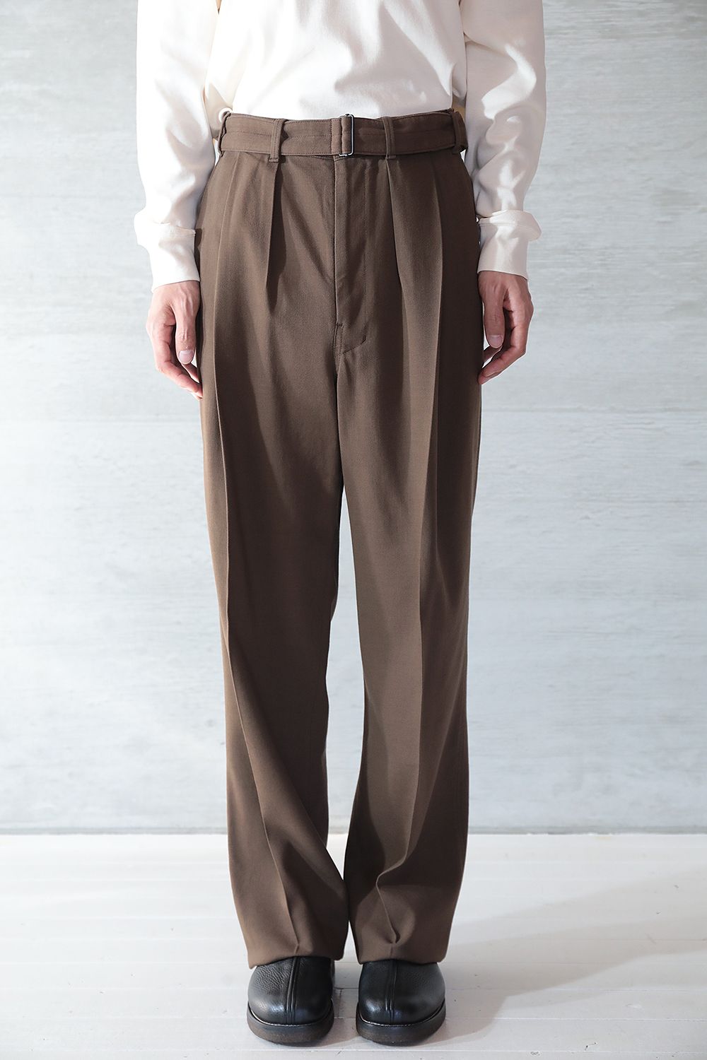LEMAIRE 21ss BELTED PLEAT PANTS size 44メンズ