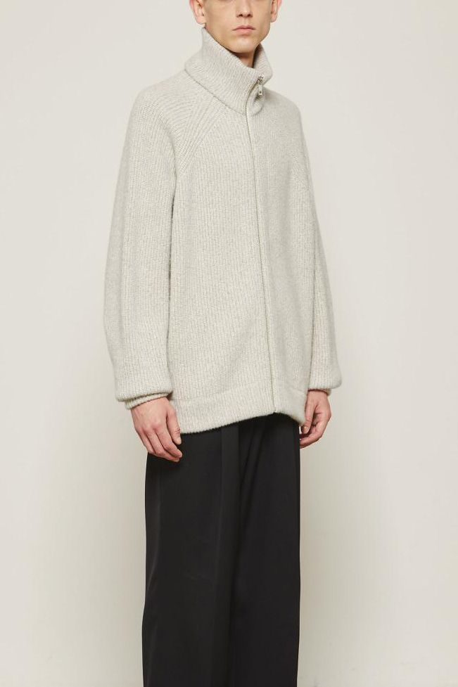 THE RERACS - 【23AW】RERACS DRIVERS KNIT(ECRU/BULKY CASHMERE-SILK