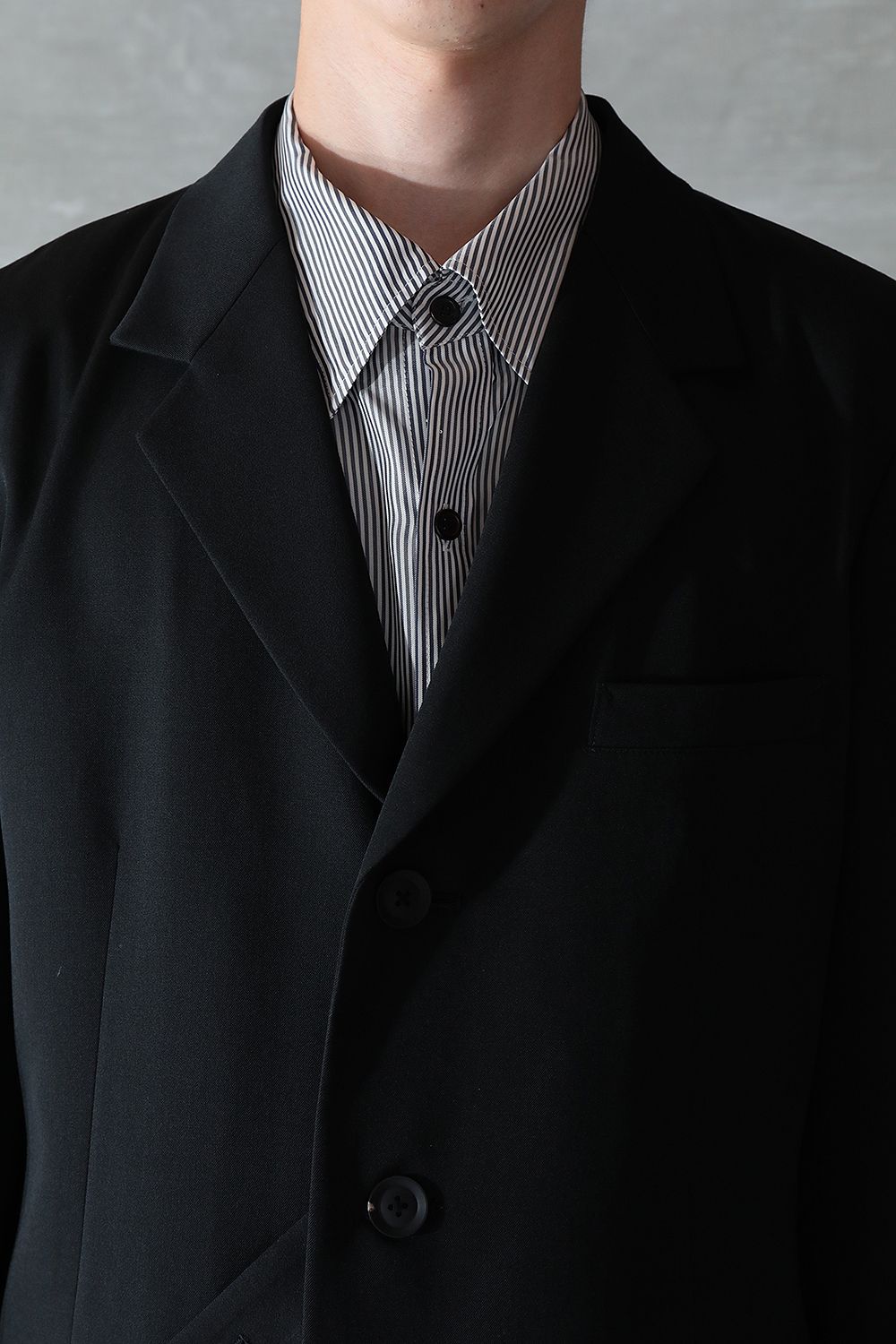 【yohji yamamoto】S-Dr.JKT Reギャバ(BLACK) - 2