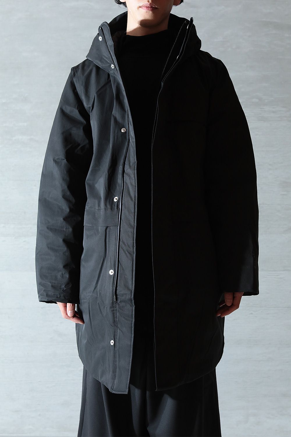 Y-3 ブラック ロングコート Y-3 U GORE TEX LONG COAT ゴアテックス ロングコート