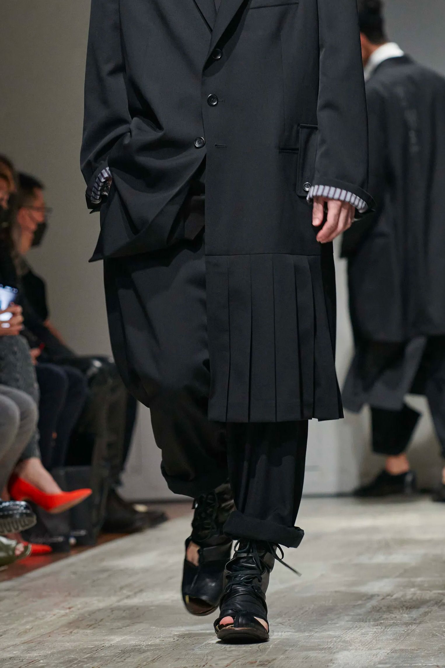 Yohji Yamamoto 切り替えジャケットとパンツ set up-