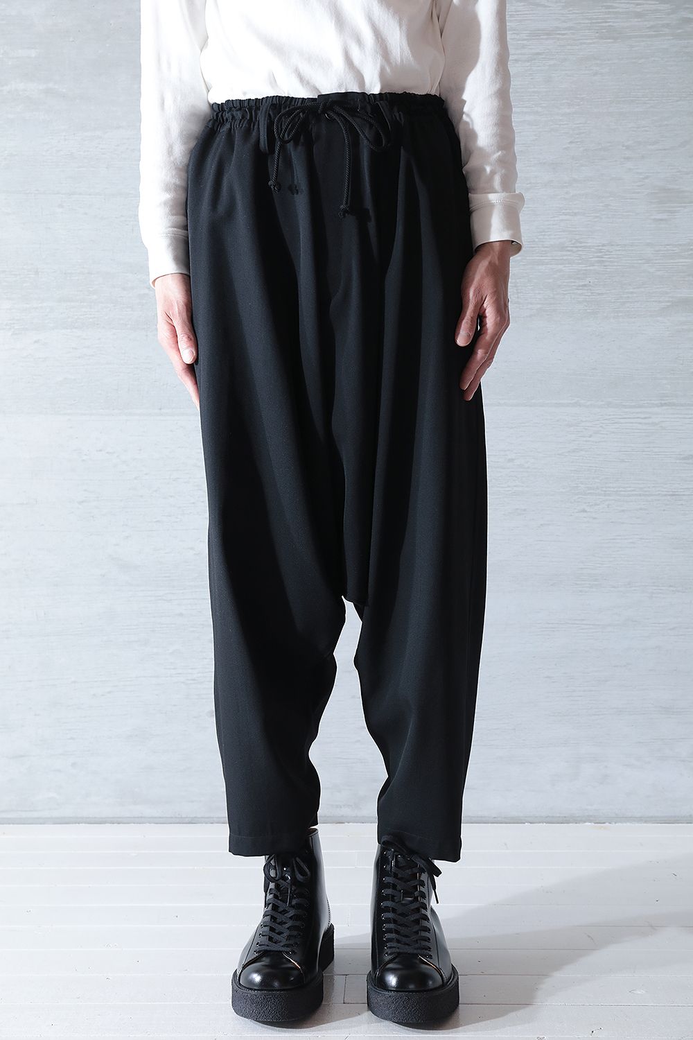 yohji yamamoto - 【yohji yamamoto】O-サルエルパンツ(BLACK