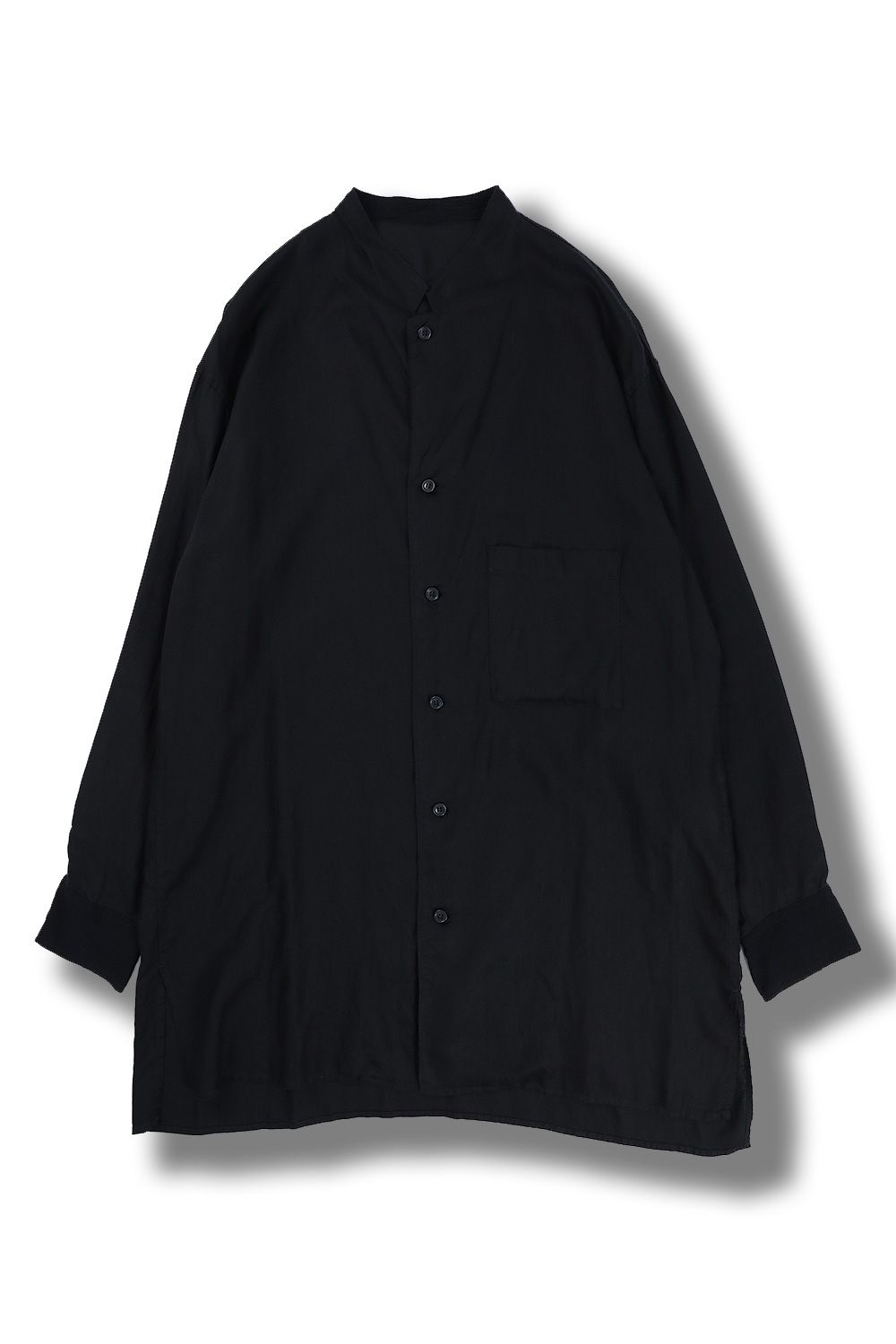 yohji yamamoto - 【yohji yamamoto】M-開衿ロングシャツ(NAVY