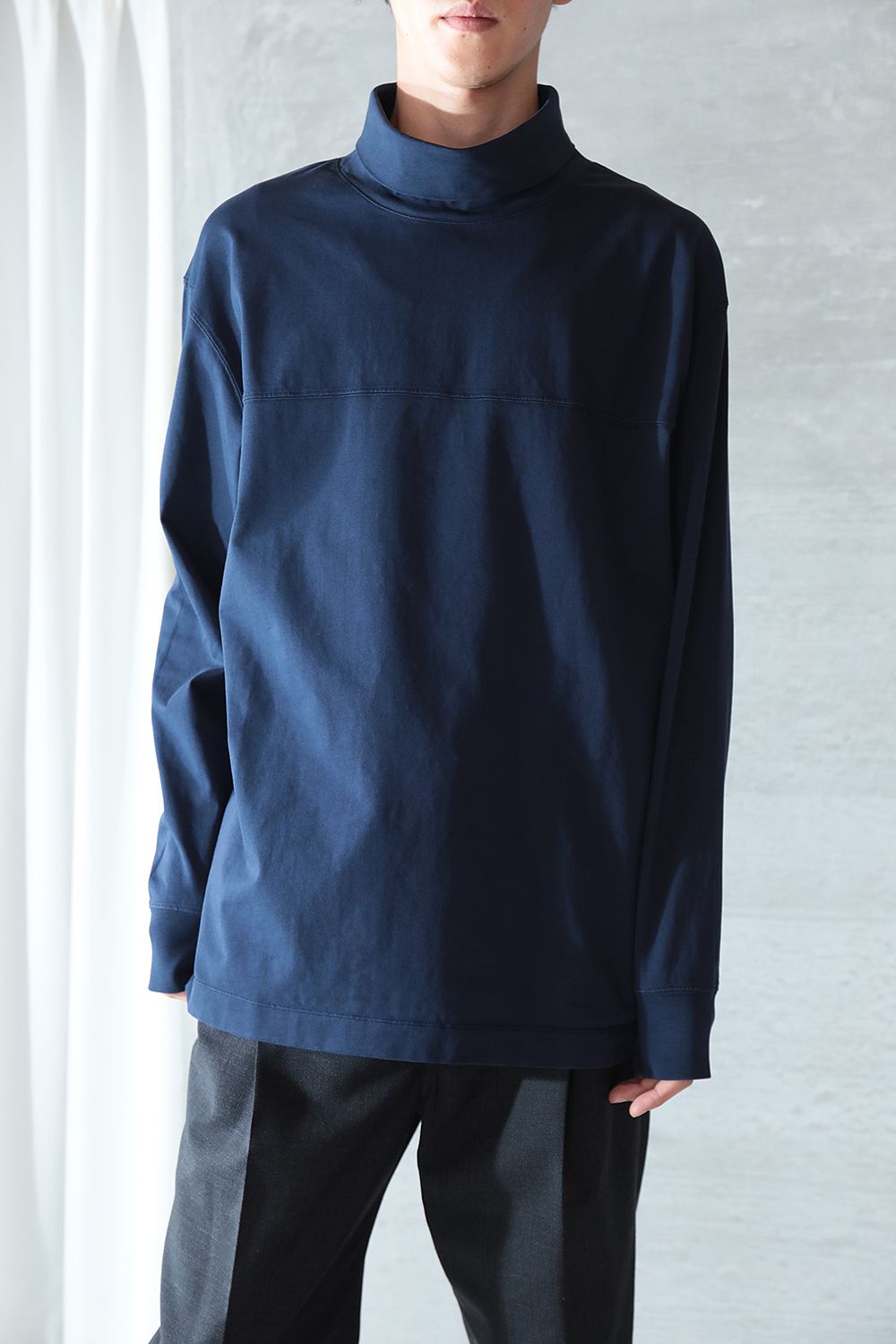 LEMAIRE - HIGH COLLAR SWEATSHIRT(MIDNIGHT NAVY) | Acacia ONLINESTORE