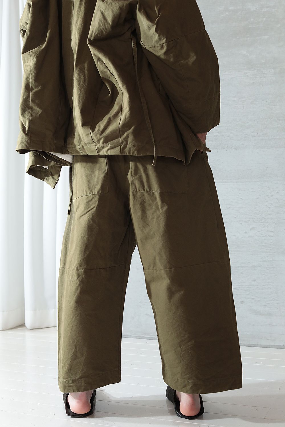 WORK BAGGY TROUSER(OLIVE) - M