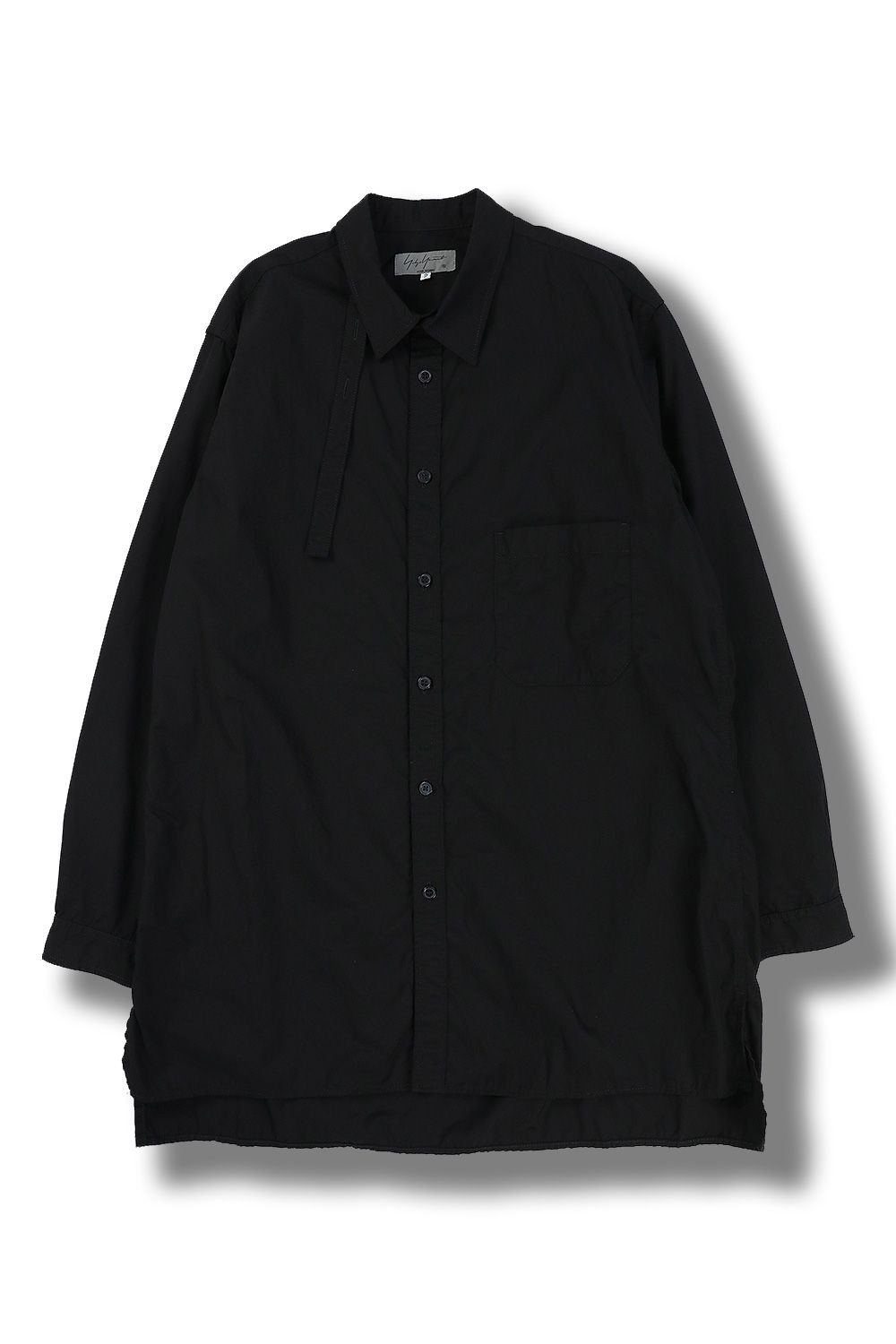 yohji yamamoto - 【yohji yamamoto】Y-台襟ロングカラー環縫い(BLACK