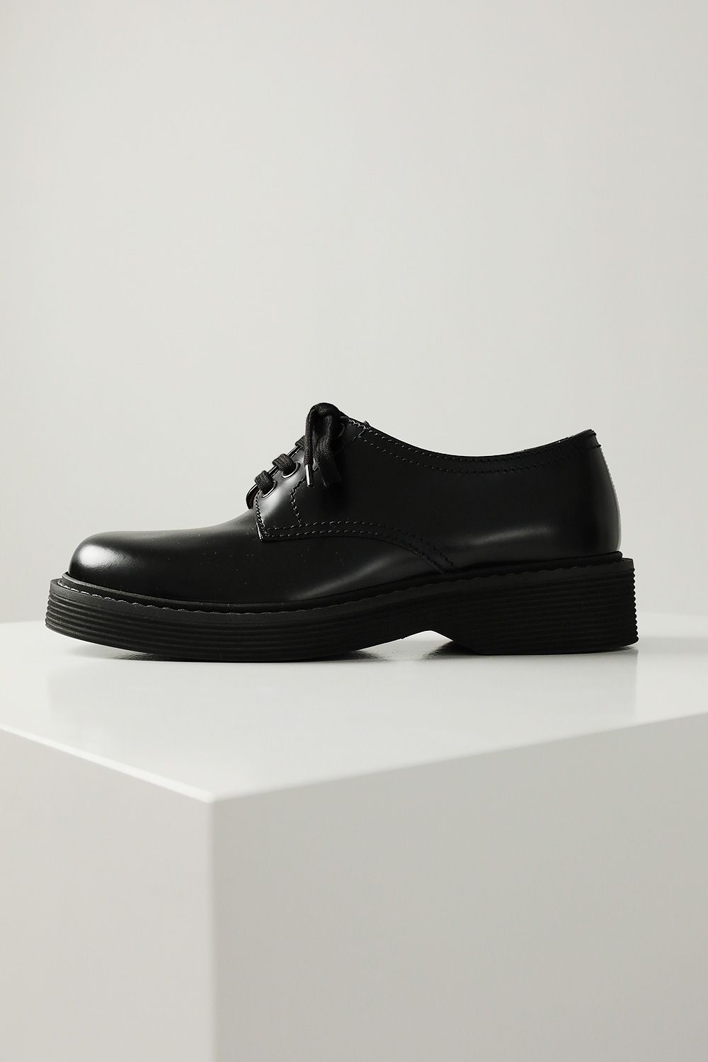 LEATHER DERBY SHOES(BLACK) - 41(26.0-27.0)