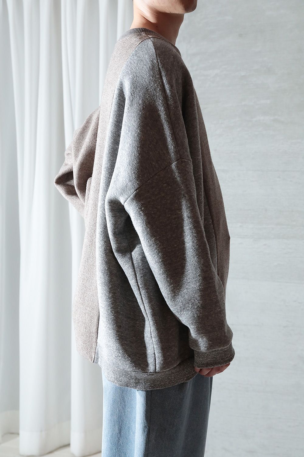 yoke 19aw ALPACA WOOL LONG STOLE・GRAY-