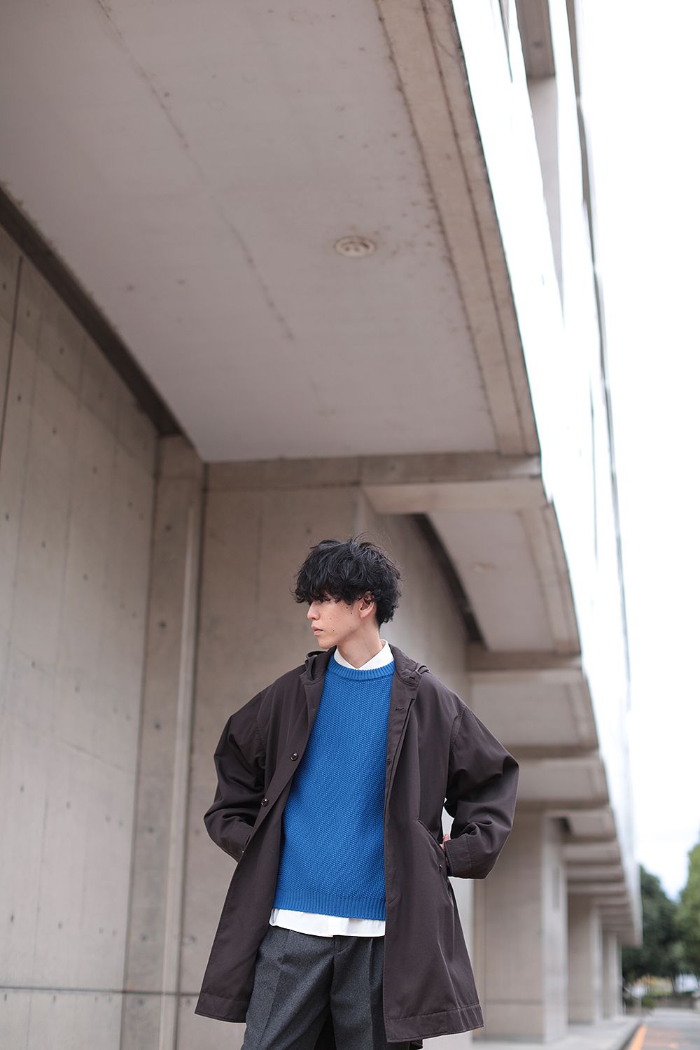 WEWILL - 【ラスト1点】HOODED OVER COAT(D.BROWN) | Acacia ONLINESTORE