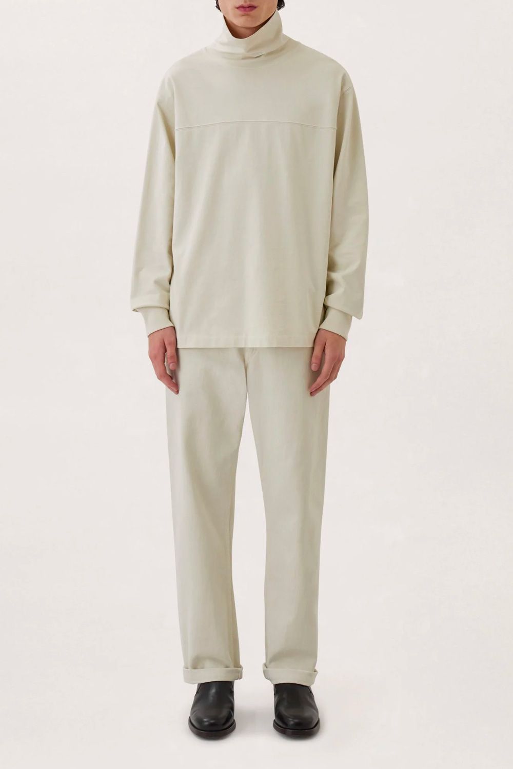 HIGH COLLAR SWEATSHIRT(MISTY IVORY 