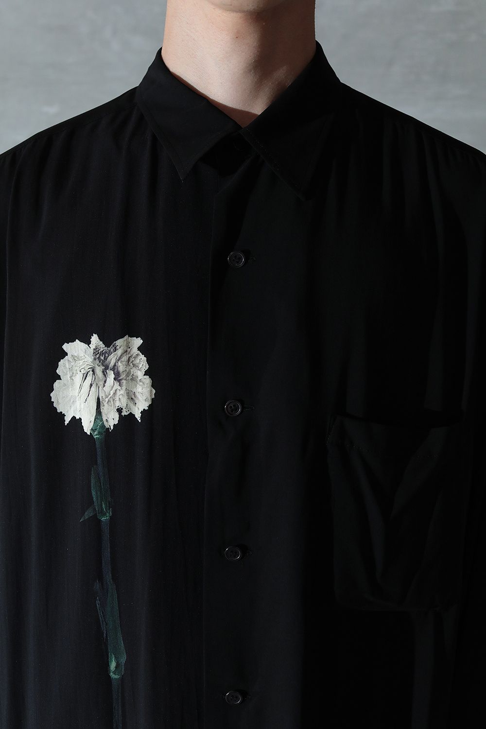 【B yohji yamamoto】B/一輪花段違(BLACK/OFF WHITE) | Acacia