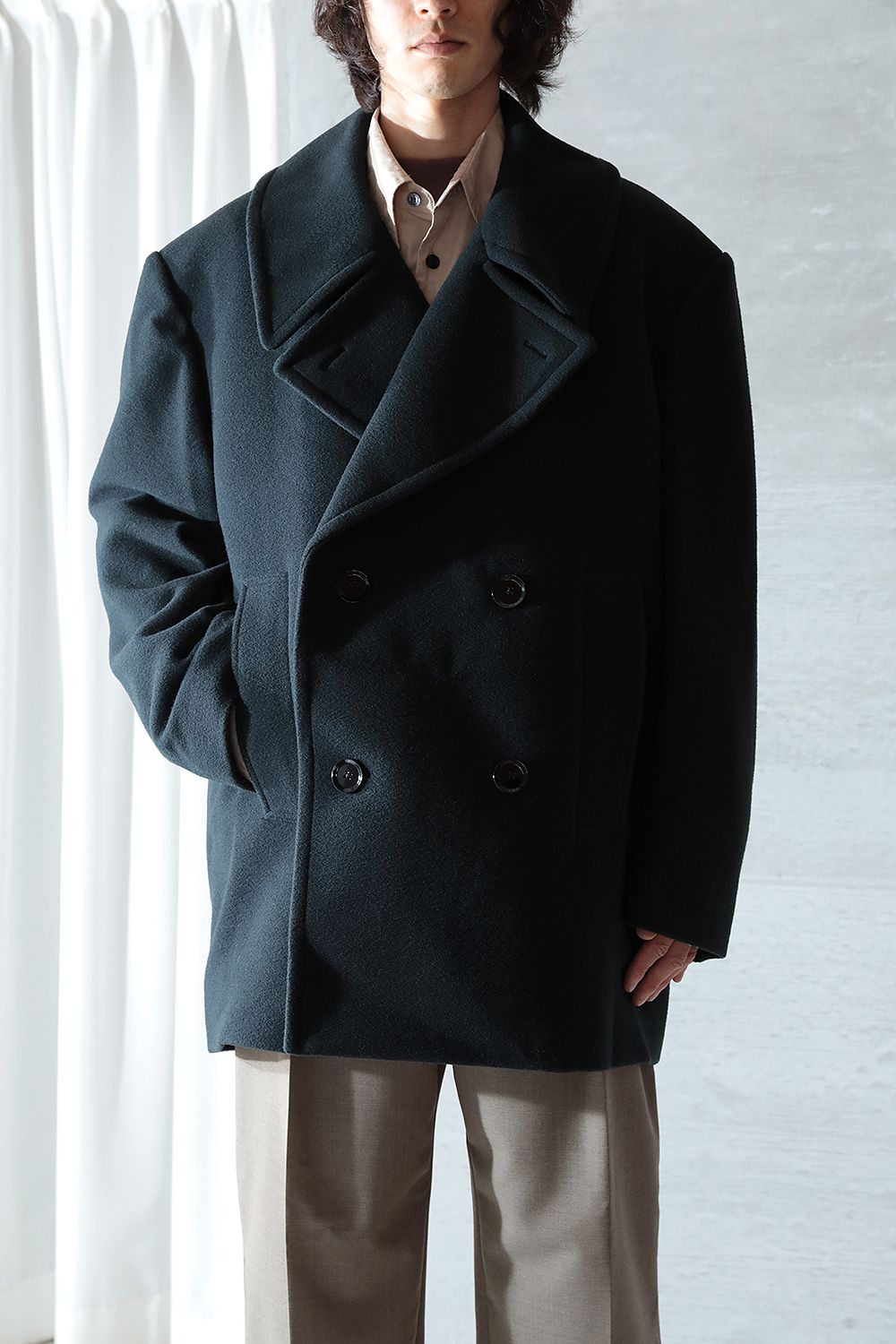 LEMAIRE - 【23AW/ラスト1点】MAXI PEA COAT(MIDNIGHT